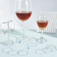 150pcs Wine Glass Charm Rings Stainless Steel Beading Hoop Earring 45mm