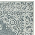 thumbnail image 5 of SAFAVIEH Micro-Loop Marina Floral Bordered Wool Area Rug, Blue/Light Blue, 5' x 5' Square, 5 of 7