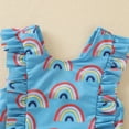 thumbnail image 4 of Girls One Piece Swimsuit Sleeveless Ruffle Funny Print 6M-3Y Kids Baby Swimwear Quick Dry Comfy Beach Toddler Bathing Suit on Clearance, 4 of 6