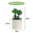 thumbnail image 2 of 4pcs succulents with poles at both ends, bonsai creative artificial green plants, small ornaments, flowerpots, green plants - type:style4;, 2 of 5