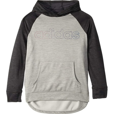 Adidas Girls Gray & Black Rainbow Shimmer Hoodie Sweatshirt Jacket Small (7-8)