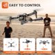 thumbnail image 3 of Dron D96 con cámara dual 4K HD para adultos y principiantes, plegable, modo "sígueme", 3 baterías, 36 minutos de vuelo, color negro, 3 of 8