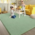 thumbnail image 4 of Arogan Soft Low Pile Rug Modern Area Rugs for Bedroom Living Room,Suitable for Boys Girls Teenagers and Adults with Super Soft Touch , Light Green ,5'x 7', 4 of 7