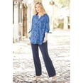 thumbnail image 5 of Catherines Georgette Button Down Tie Sleeve Cafe Blouse, 5 of 6