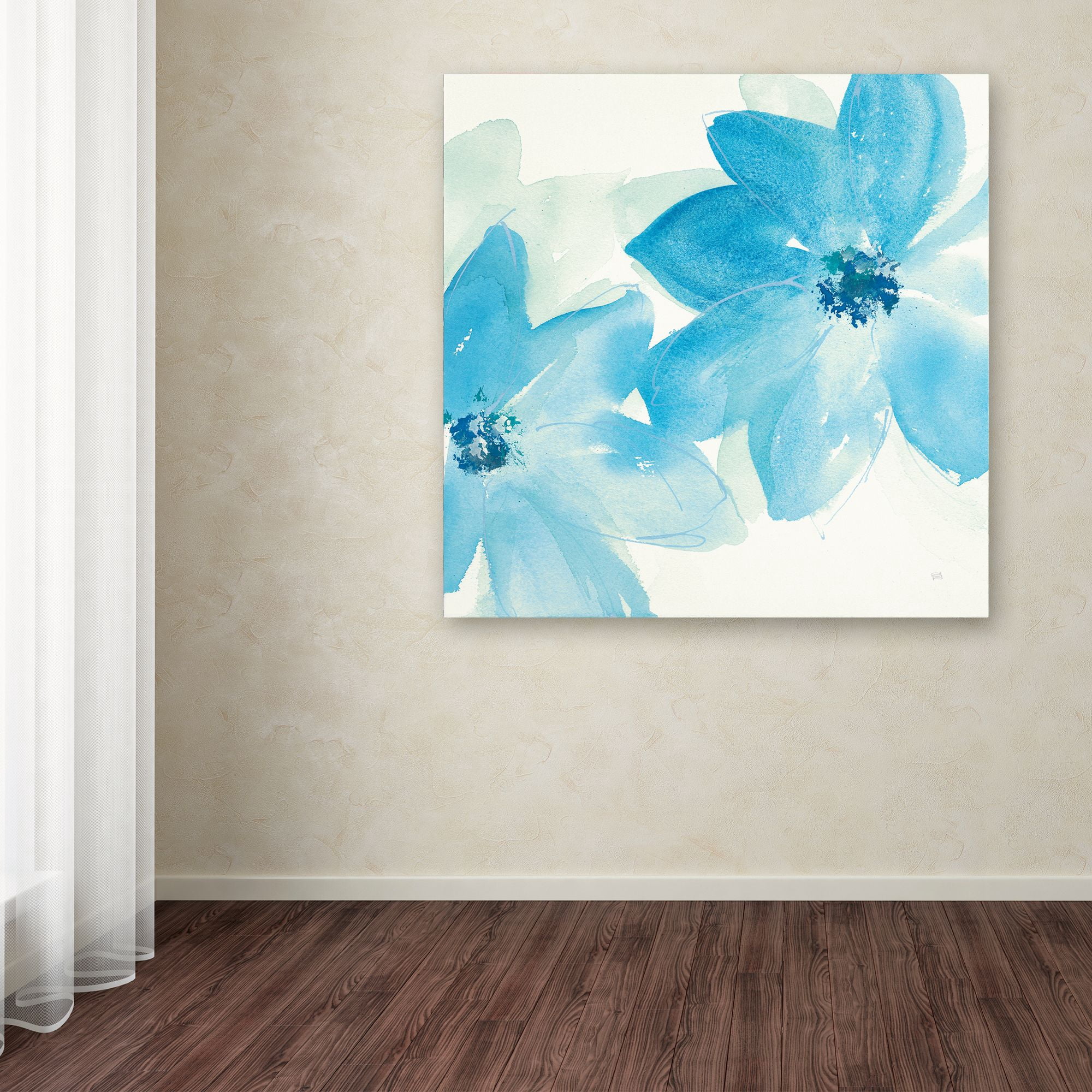 Trademark Fine Art 'Aqua Mint Clematis II' Canvas Art by Chris Paschke