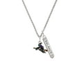 thumbnail image 2 of Delight Jewelry Silvertone Flying Witch Silvertone Balance Bar Charm Necklace, 23", 2 of 4