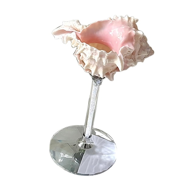 Vasos con forma de concha, copas, copas, vasos creativos multiusos de 2 x 7 pulgadas para Rojo