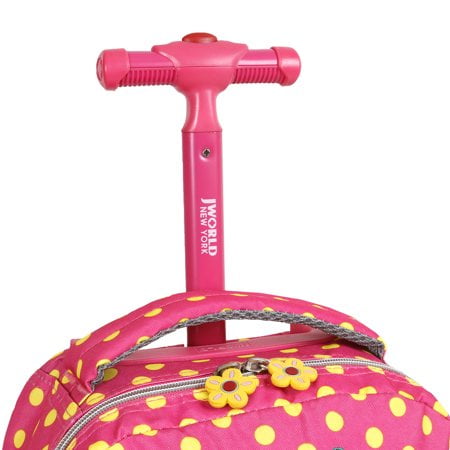 J World Lollipop Kids Rolling Backpack ＆ Lunch Bag Set for Elementary School. Carry-On Suitcase with Wheels, Spaceship 並行輸入品 Lollipop Kids Rolling Backpack With Lunch Bag (16 Inch) in Kiddo