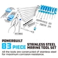 thumbnail image 3 of Powerbuilt 83 Piece Stainless Steel Marine Tool Set - 642411, 3 of 7