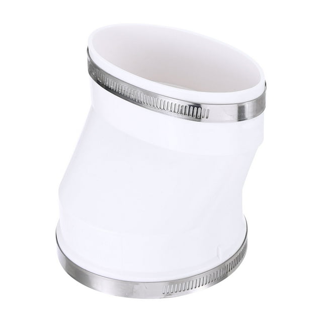 Adaptador de conducto Uxcell redondo a ovalado, conector de manguera de ventilación de secadora ovalada empotrada con abrazadera de acero inoxidable, blanco