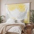 thumbnail image 3 of Yellow White Tapestry for Bedroom Wall Hanging Tapestry, Abstract Grey Chrysanthemum Flower Floral Ceiling Backdrop Tapestries Poster Blanket Wall Decor for Teens Room Living Room Dorm 59" x 90", 3 of 8