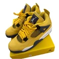 thumbnail image 1 of Ni - ke Air Jordan 4 Retro 'Lightning' Yellow Sneakers, 1 of 5