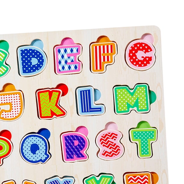 Milaget Abc Puzzle Wooden Alphabet Puzzle for Boys Girls
