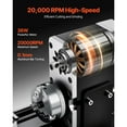 thumbnail image 2 of KFFKFF Didactical Mini Metal Lathe Machine, 2.76 x 5.12 in, 36W Power Metal Lathe, 20,000 RPM Speed, with 3-jaw Chuck, Aluminum Alloy Handwheel, 2 of 9