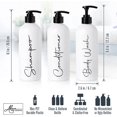 thumbnail image 3 of Alora 16oz Refillable Shampoo and Conditioner Dispenser Bottles - Set of 3 - Pump Bottle Dispenser for Shampoo, Conditioner, Body Wash - Empty Plastic Refillable Containers for Shower, Matte White, 3 of 4