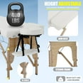 thumbnail image 4 of BestMassage Table de Massage Lit de Massage 73” de Long 2 Pliage Portable Étui de Transport Hauteur Réglable Visage, Crème, 4 of 7