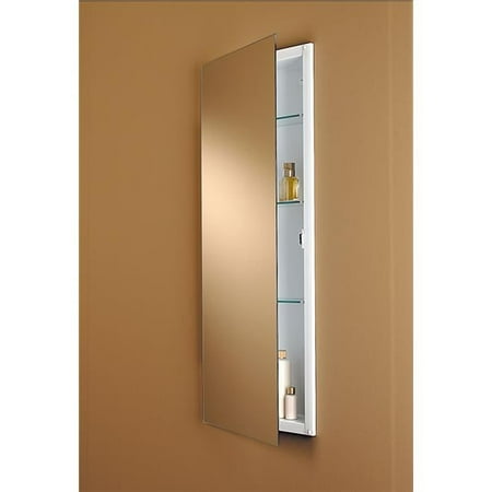 Jensen 663BC 15 x 36 in. 1 Door Low Profile Polished Medicine Cabinet with Steel, Basic White