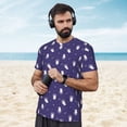 thumbnail image 4 of Wukai Astronaut Rabbit Print Men's Short-Sleeved Mesh T-Shirt,Quick-Dry Short Sleeve Workout T-Shirt-3X-Large, 4 of 8