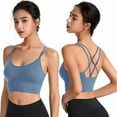 thumbnail image 2 of beishanbush Clothing 2025 Bra Under $10 Womens Back Sport Bras Padded Strappy Cropped Bras for Yoga Workout Fitness Low Impact Bras, 2 of 5
