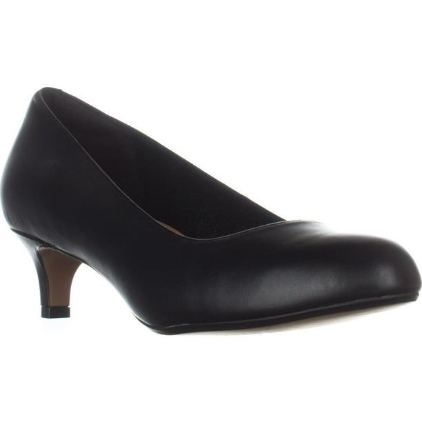 Clarks - Womens Clarks Heavenly Shine Kitten Heel Pumps, Black, 8 US