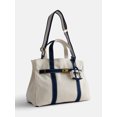 thumbnail image 2 of Free Assembly Women's Canvas Tote Handbag with Tote Charm, Natural with Green, 2 of 4