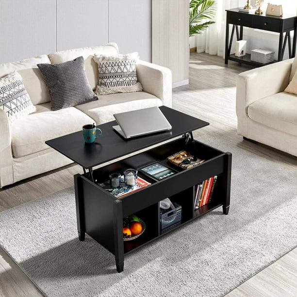 Zimtown Lift Up Top Coffee Table With, Fold Out Coffee Table With Storage