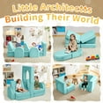 thumbnail image 6 of Kids Sofa Couch 10PCS, Linor Modular Toddler Couch for Playroom, Dutch Velvet Multifunctional Play Couch Sofa for Kids, Ice-Snow Blue, 6 of 8
