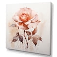 thumbnail image 2 of Designart "Peach Flower Minimalism Beige" Abstract Botanicals Wall Art Living Room, 2 of 5