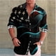 thumbnail image 1 of Camisa de diseño nuevo de diseñador , informal, suave, cómoda, sedosa, para hombre, con rombos geométricos, rojo y azul, para hombre, 1 of 6