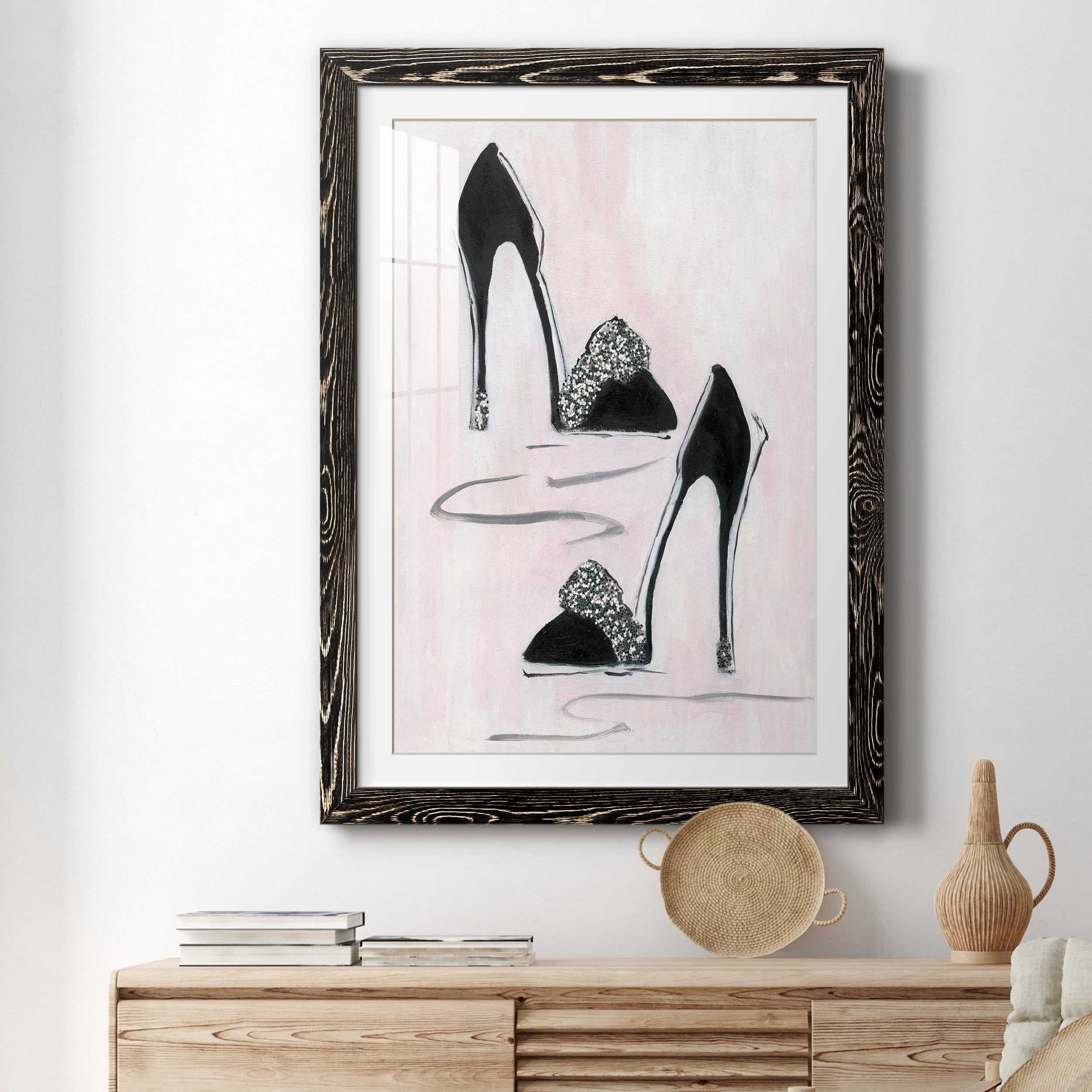 Shoes That Dazzle II - Premium Framed Print - Distressed Barnwood Frame - Ready to Hang