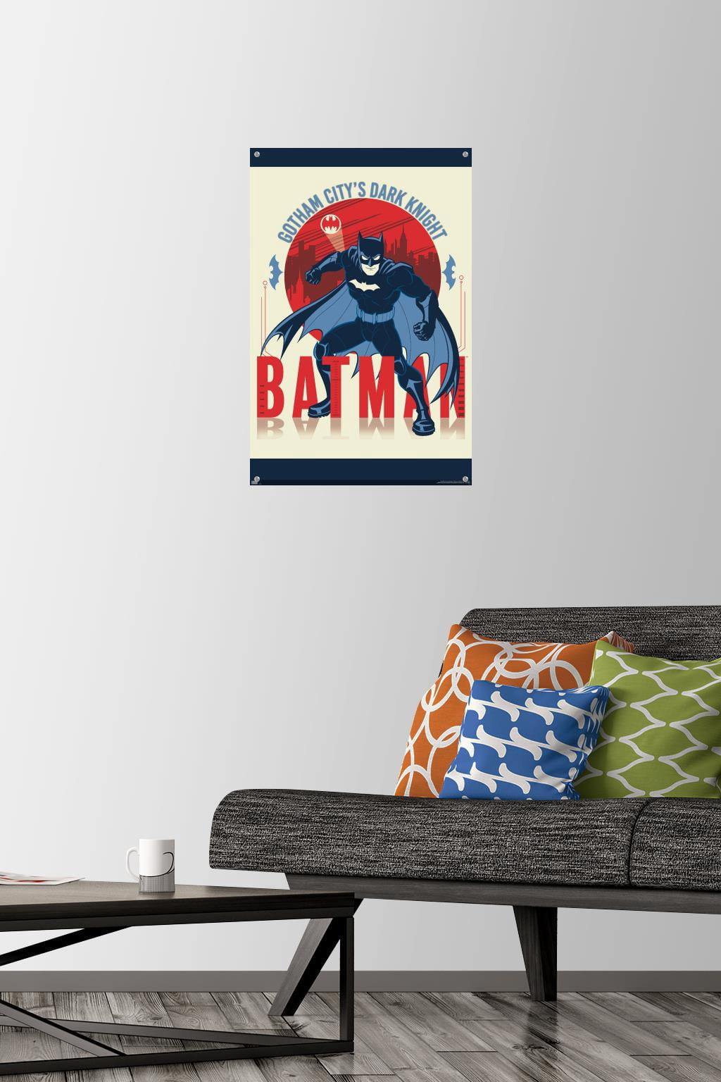 DC Comics Batman - Gotham City's Dark Knight Wall Poster with Pushpins, 14.725" x 22.375"