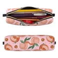 thumbnail image 2 of Disketp Painting Peach Estuche de Lápices de Cuero con Cierre, Estuche Compacto para Papelería, Bolígrafos y Accesorios Pequeños, 2 of 7