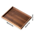 thumbnail image 2 of Square Wooden Tea Tray for Dry Brewing and Cup Organization - Multi-Purpose Snack and Fruit Serving Platter, Space-Saving Home Kitchen Accessory, 2 of 6