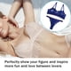 thumbnail image 5 of Encaje sexy conjunto de ropa interior sujetador ropa interior regalo para mujer, azul real, S 2 piezas Sweethay XX000054-09, 5 of 7