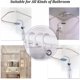 thumbnail image 4 of Juego de 4 cortinas de ducha navideñas, juego de cortinas de ducha navideñas con tapetes, tapa de inodoro y tapete de baño para decoración de baño, baño navideño, 4 of 4