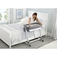 thumbnail image 1 of Delta Children By The Bed Deluxe Bassinet, Grey Tweed, 1 of 7