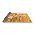 thumbnail image 2 of Ahgly Company Indoor Round Abstract Orange Modern Area Rugs, 4' Round, 2 of 4