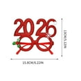 thumbnail image 2 of Christmas Decorations Christmas Glasses - Festive Accessories for Holiday Party Decorations, Fun Addition to Christmas Gatherings, Comfortable to Wear, Enhances Party Atmosphere, Red, 1pcs, 2 of 2