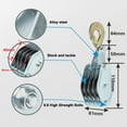 thumbnail image 6 of Rope Pulley Hoist,Crane Heavy Duty Manual Air Conditioner Rope Block Zinc 270° Rotatable Rope Duty Rope Manual Rotatable Rope Block Alloy Handheld Crane Block Zinc Alloy Zinc Alloy Handheld, 6 of 7
