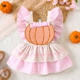 thumbnail image 2 of mgoYE My First Halloween Baby Girl Outfit Newborn Pumpkin Romper Dress Cute Baby Dresses Photography Outfits(Pink,3-6 Months), 2 of 8