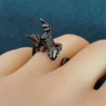 thumbnail image 2 of Dragon Ring Black Cute Kawaii Resizable Fantasy Jewelry Gift, 2 of 3