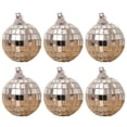 thumbnail image 1 of 6 uds bola de espejo de cristal reflectante discoteca fiesta de Navidad adornos de decoración colgantes Ehuebsd Libre de BPA, 1 of 3