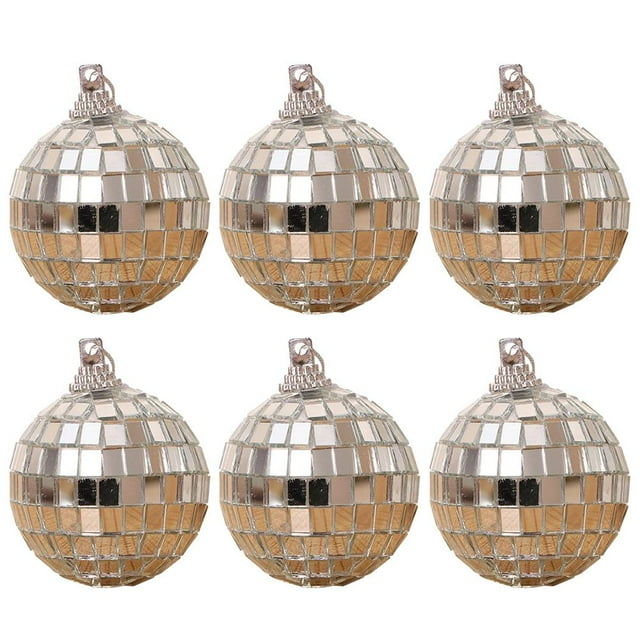 6 uds bola de espejo de cristal reflectante discoteca fiesta de Navidad adornos de decoración colgantes Ehuebsd Libre de BPA