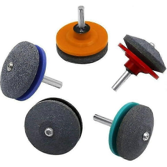 5 Pcs Lawn Mower Sharpener, Universal Lawnmower Knife Sharpener, Multifunctional Electric Drill Sharpening Tool Sharpener, Garden Tools Grinding Tool