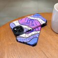 thumbnail image 4 of Compatible for iPhone 14 Pro Phone Case,Cute Purple Shiny Butterfly and Leather Splicing Patter,Soft TPU Full Camera Lens Protective Shock Women Protection Cover for iPhone 14 Pro, 4 of 4