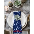 thumbnail image 2 of 4th of July Cloth Napkins Set of 4 Reusable Dinner Napkins, Independence Day American Patriotic Stars Blue Cocktail Napkin Washable Table Napkins for Wedding/Holiday Party/Baby Shower 20"x20", 2 of 7
