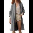 thumbnail image 3 of Cárdigan para Mujer, Grueso, Abierto, de Punto Holgado, de Gran Tamaño, para Otoño, Moderno, para Abrigo Gris Oscuro Medio XL, 3 of 8