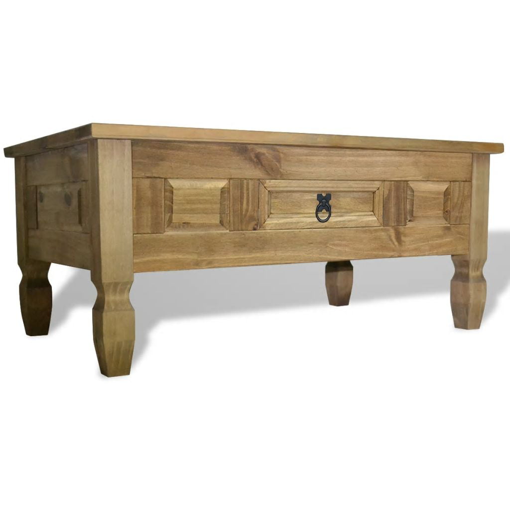 Corona Coffee Table 1 Drawer Distressed Waxed Mexican Pine New By Home Discount 