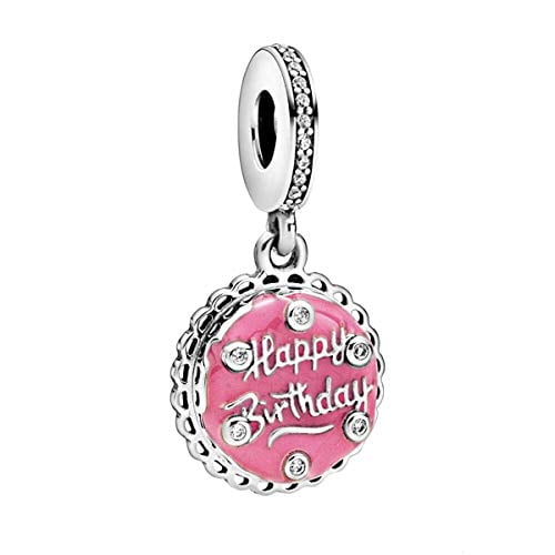 Shine Silver Love Heart charm Rose Pink crystals CZ Beads fit 925 original chain