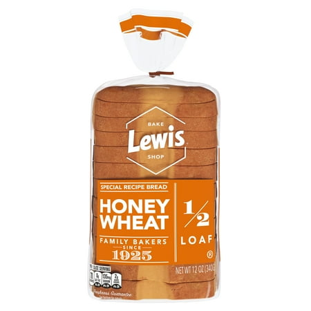 Lewis Bake Shop Honey Wheat Half Loaf Bread 1/2 Loaf 12 oz Lewis Bake Shop Honey Wheat Half Loaf Bread 1/2 Loaf 12 oz
